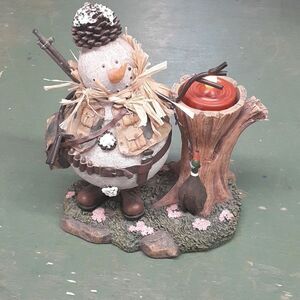 Vintage Snowman Candle Holder (Pre-owned)